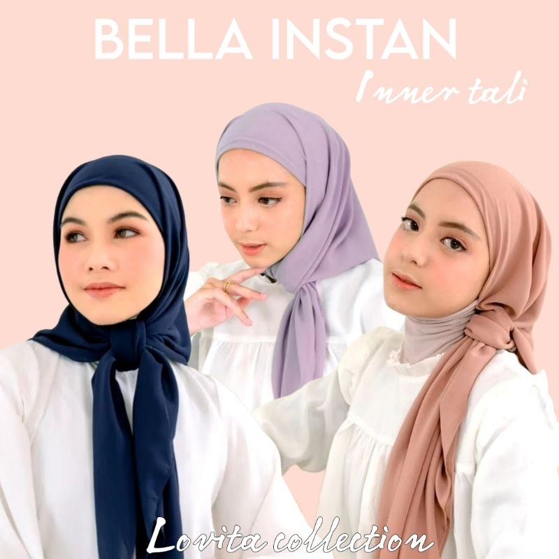 hijab segitiga bella instan inner tali