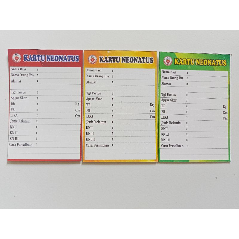 

Ready Stok Kartu Neonatus Murah