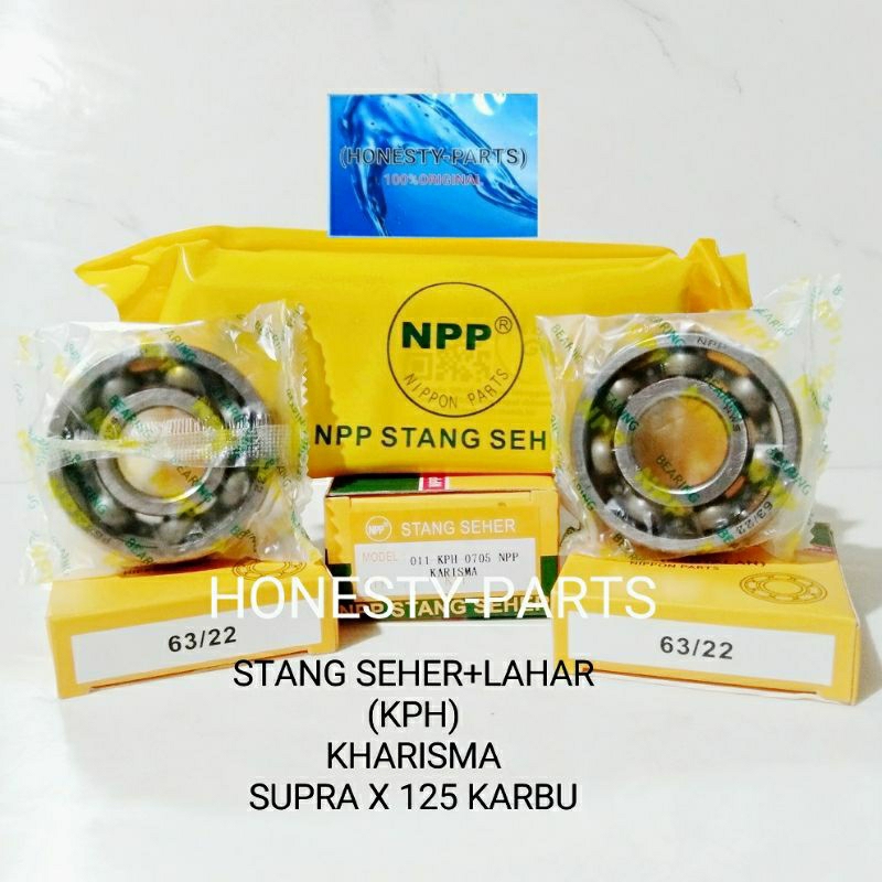 Stang seher+Lahar/Bearing kruk as,Kharisma,supra x125 old,dijamin 100%original dari NPP.