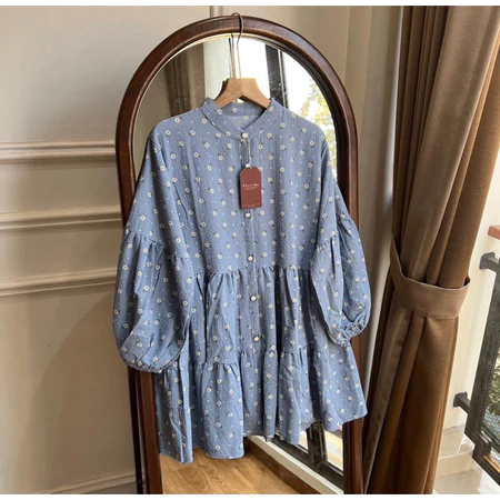 Yura Flower Blouse Crinkle Premium