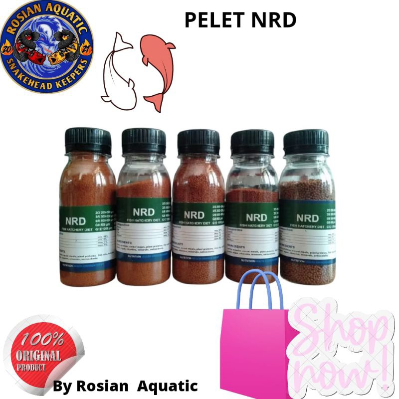 Pelet NRD 2/3- 3/5- 5/8- G8- G12 Pakan ikan hias