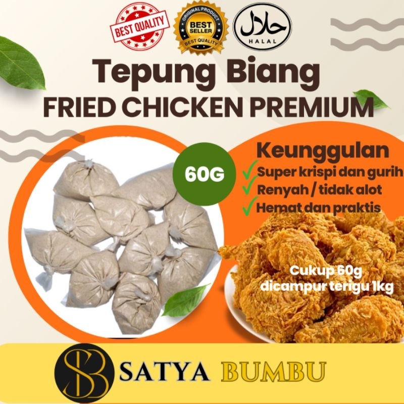 

TEPUNG BIANG FRIED CHICKEN PREMIUM BUNGKUSAN 60G ISI 10