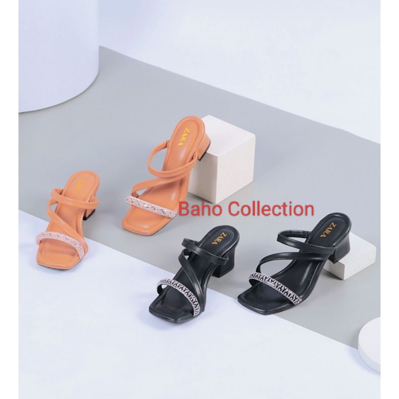 Heels Wanita Hak Tahu Permata/Sandal Hak Tahu Wanita 5cm/Heels Wanita/Sendal Wanita Hak/Hak Tahu
