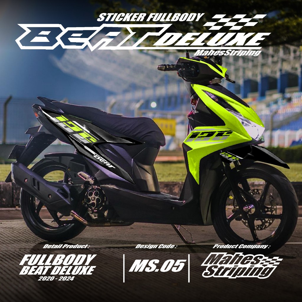 Decal Stiker Honda Beat Deluxe Beat Street Full Body 2020 2021 2022 2023 Terbaru Kode MS.05 - Sticke