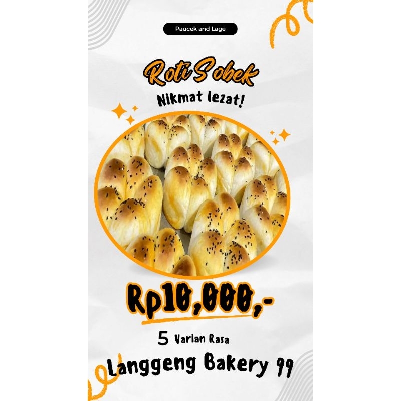 

Roti SOBEK VIRAL 4 - 5 VARIAN RASA - Lembut Nikmat