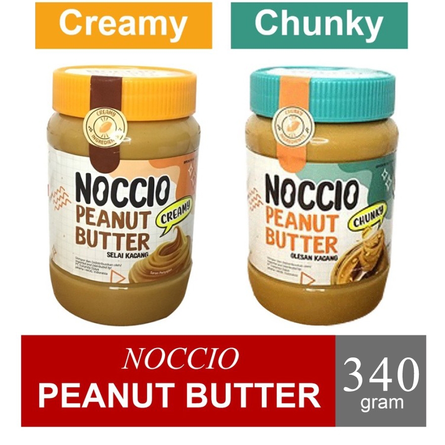 

Noccio Peanut Butter Selai Kacang Halal 340 gram 340g
