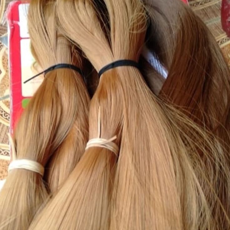 Banyak Stock  rambut sintetis mentahan warna coklat KILOAN