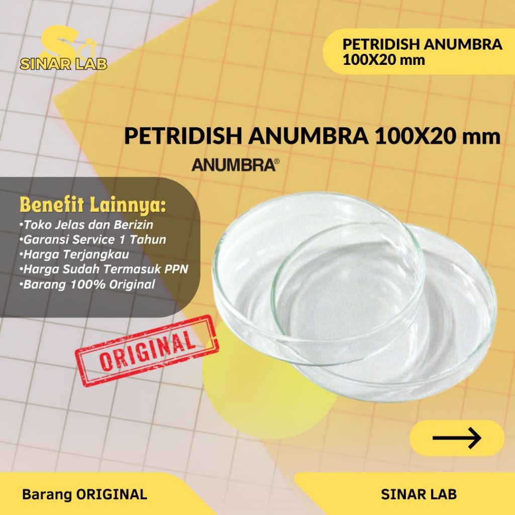 Petridish / Cawan Petri Kaca 100x20 Anumbra
