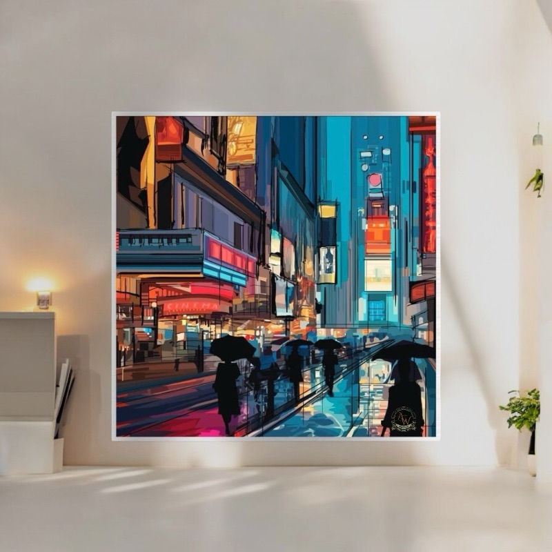 

lukisan abstrak modern kota ~ city art painting