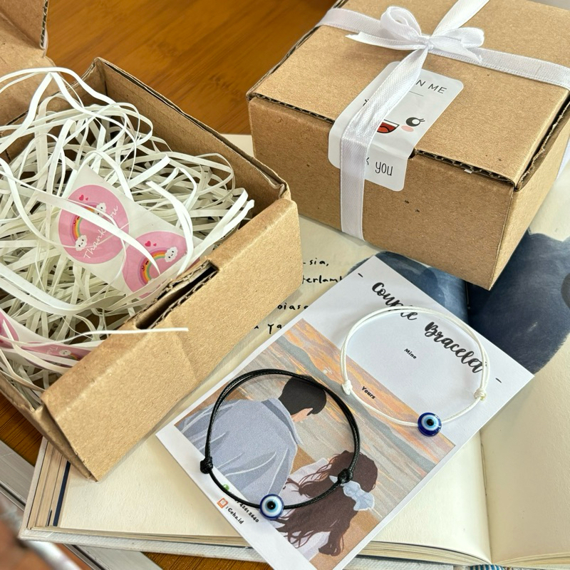 GELANG COUPLE MINIMALIS FREE BOX | Gelang couple untuk kado