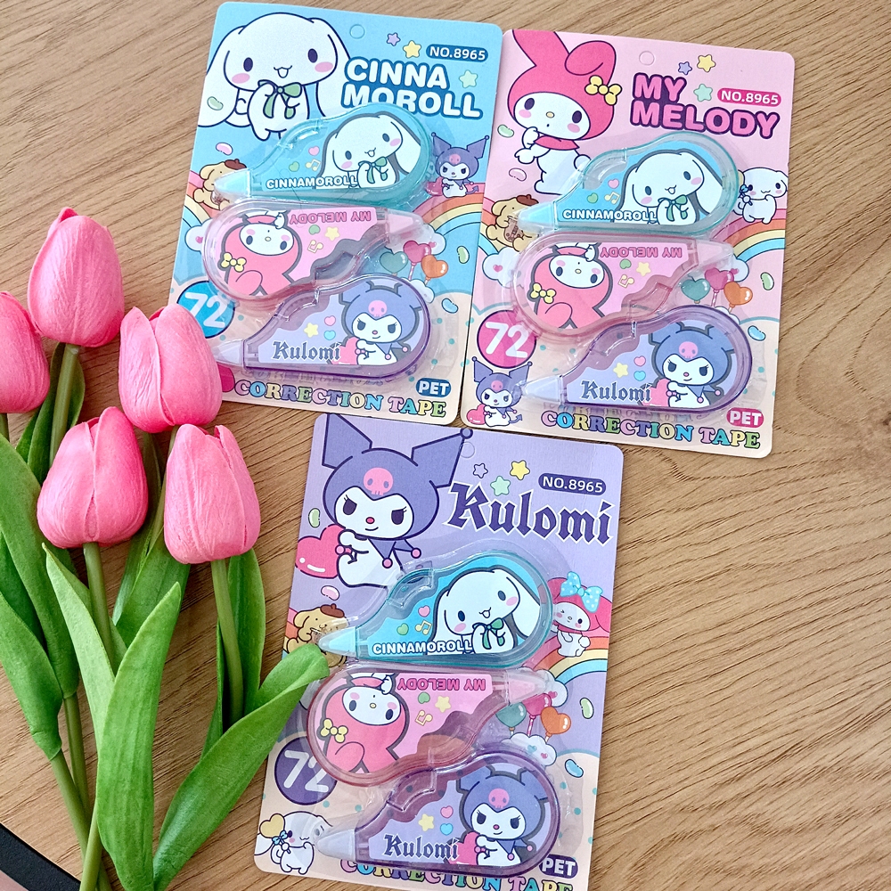 

TAO Correction Tape Set Roller TipEx Tape Xmotif Sanrio 3in1
