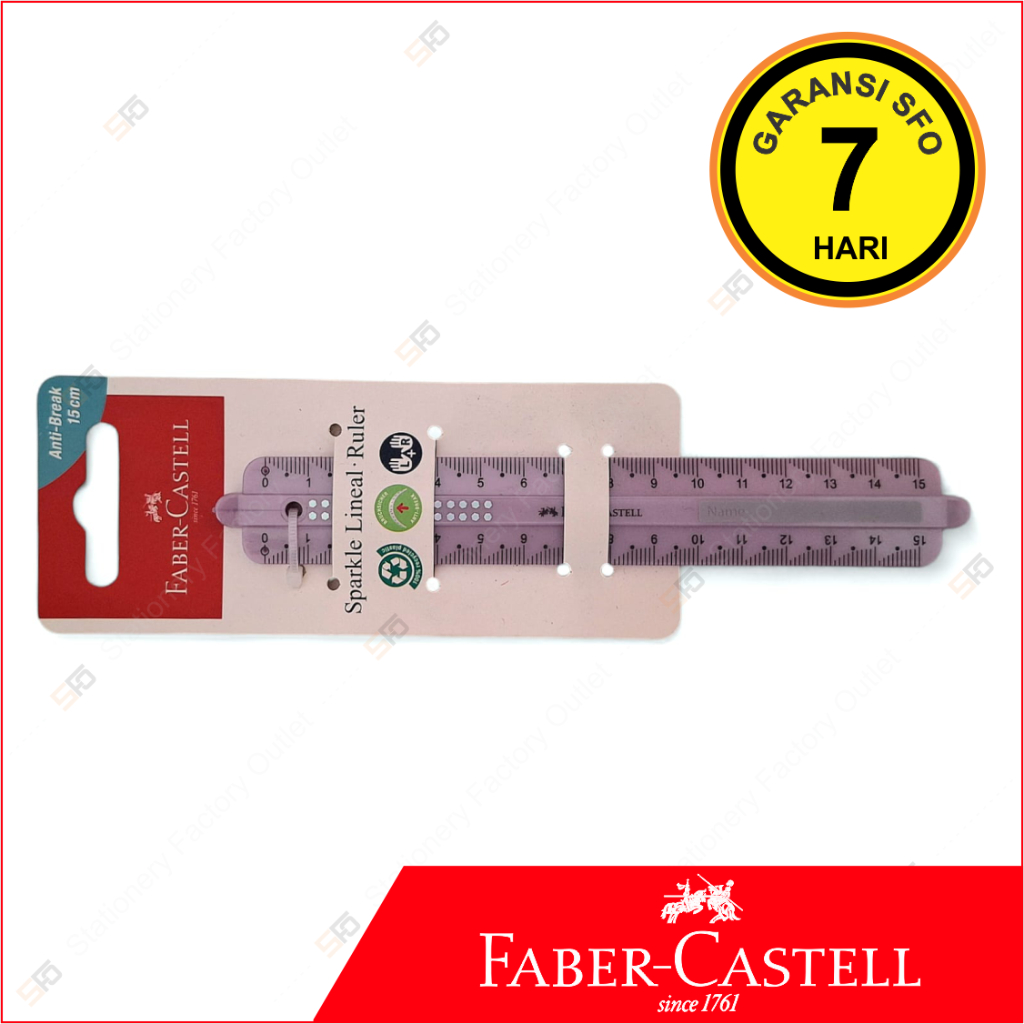 

Penggaris Faber Castell 15cm - Break Resistant - SFO Semarang Official