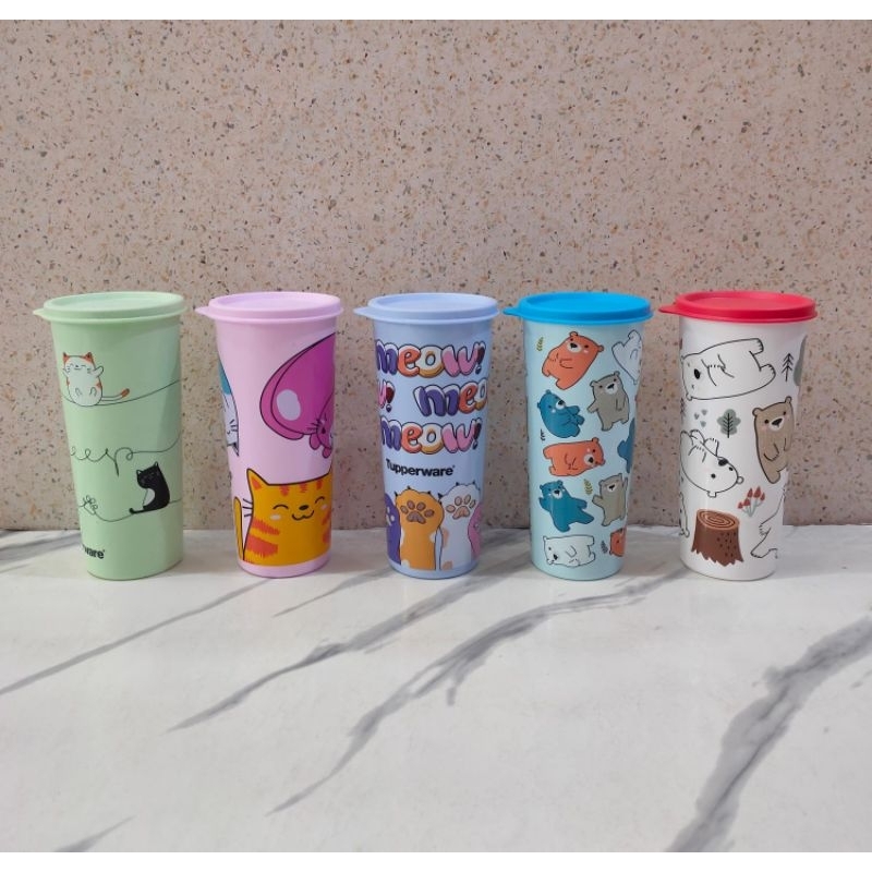 TUPPERWARE // Botol Minum // Giant Tumbler Karakter Tutup Flat
