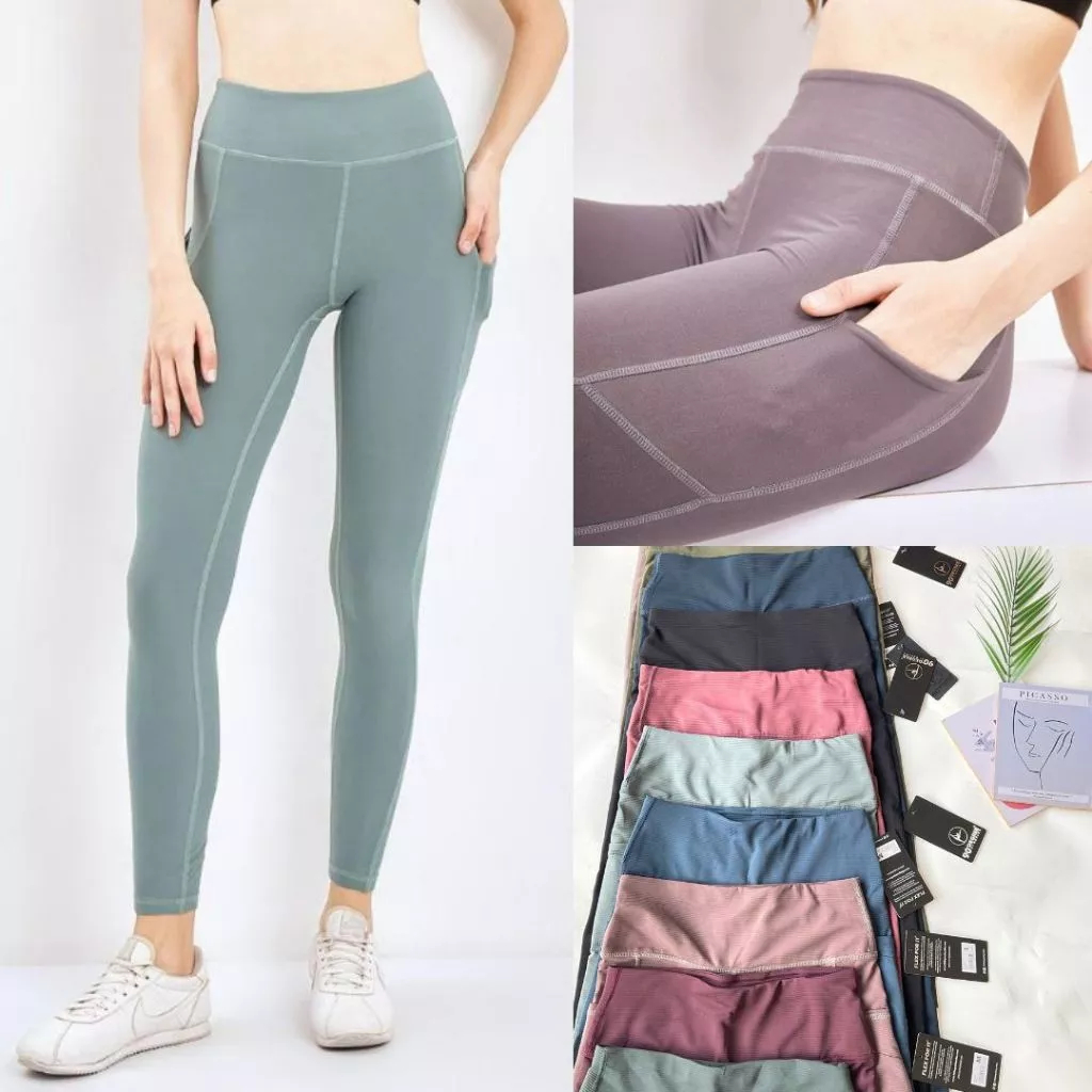 90 DEGREE DOUBLE POCKET SPORT LEGGING - LEGGING ZUMBA/GYM/YOGA WANITA ORIGINAL