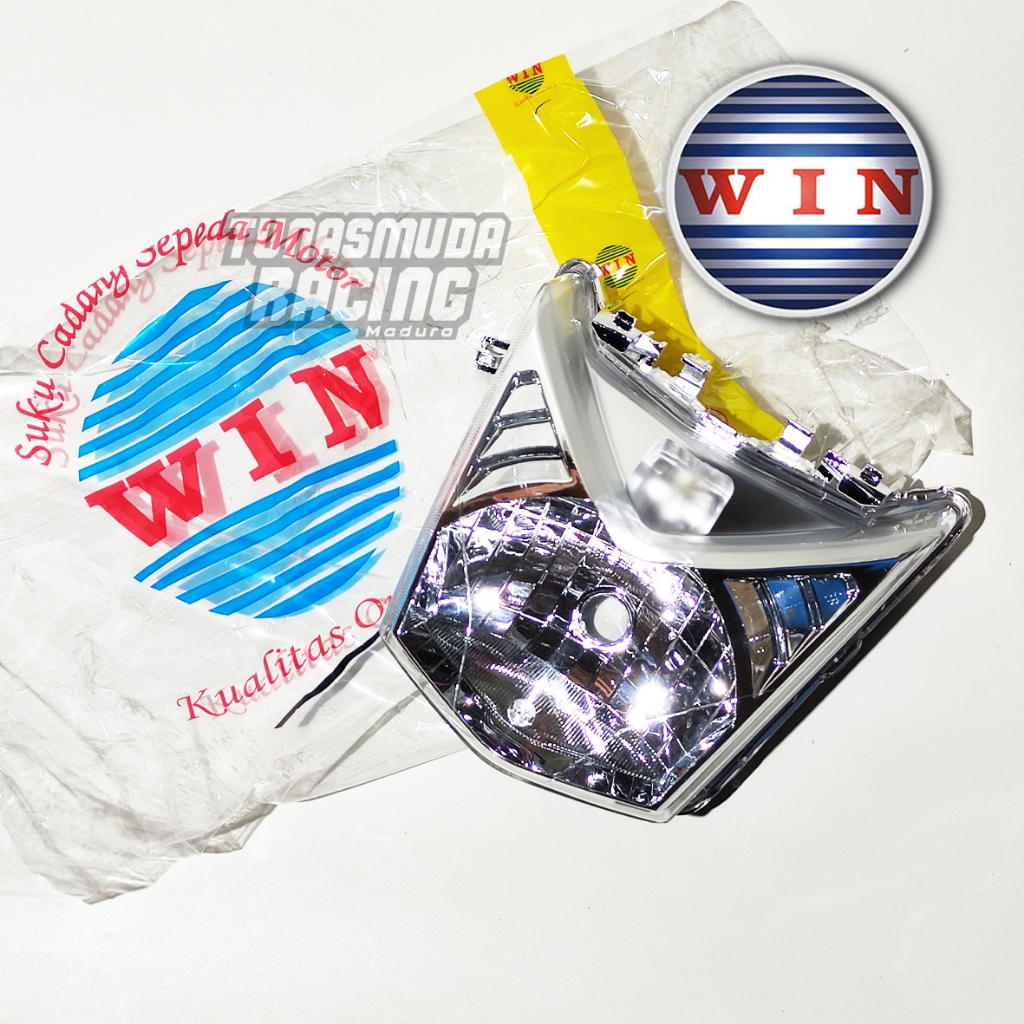 Lampu Depan Honda Beat Fi Injeksi 2013 2014 2015 2016 Merk WIN Kualitas Original | Reflektor Beat Fi