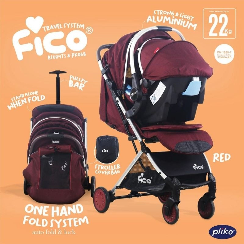 Makassar - Pliko Fico Travel System Stroller Bayi Cabin Size