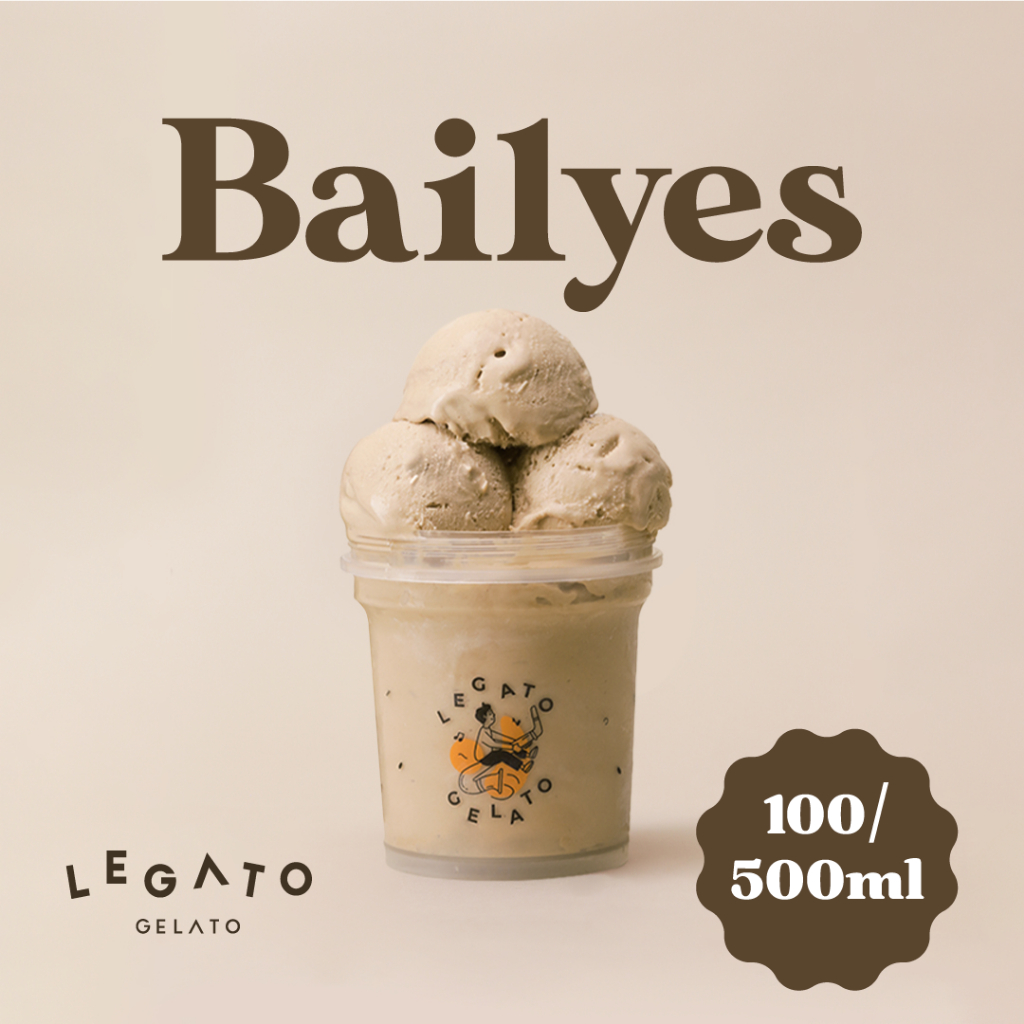 

LEGATO GELATO - Bailyes Pint 500 mL Cup 100 mL Ice Cream Gelato Dessert Es Krim Eskrim 500mL 100mL Frozen Cemilan Creamy Fresh Sweet Manis Refreshing Murah