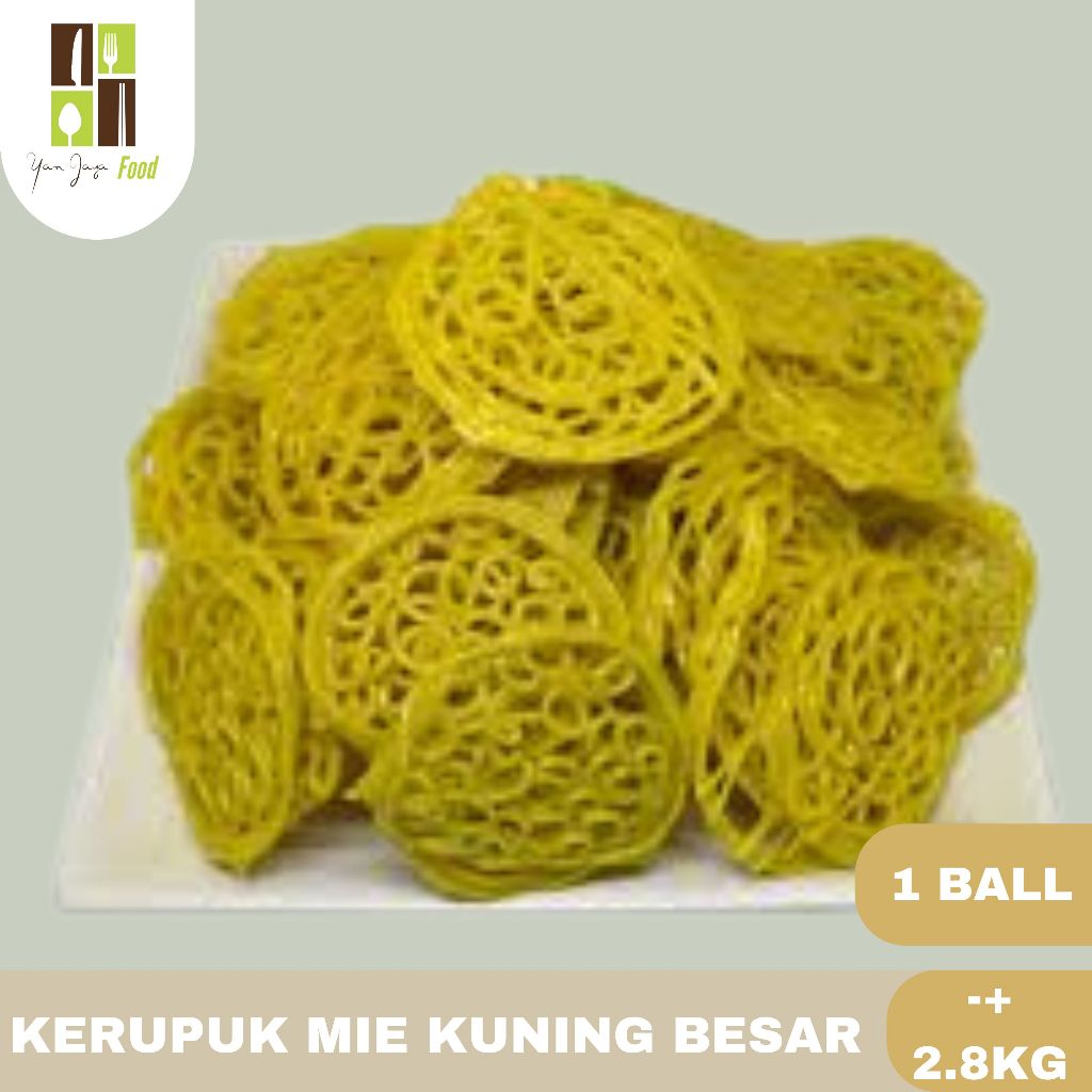 

Kerupuk Mie Kuning Besar / Krupuk Kuning / Mentah / Asinan Bogor ./ Kerupuk Mie Besar Kemasan RE-PACK 250G