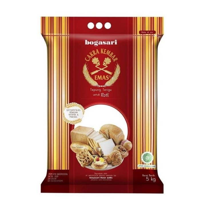 

TEPUNG CAKRA KEMBAR EMAS UNTUK ROTI TAWAR 5 kg