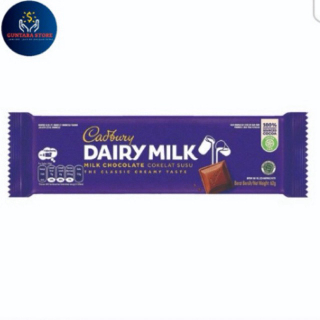 

cadbury diary milk cokelat 62gr