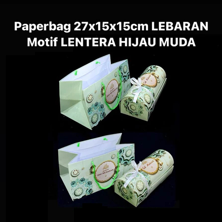 

( 3 pcs ) Paperbag Parcel Kue Kering Idul Fitri Tas Jinjing Lebaran 27x15x15 cm Muat 3 Toples Tabung