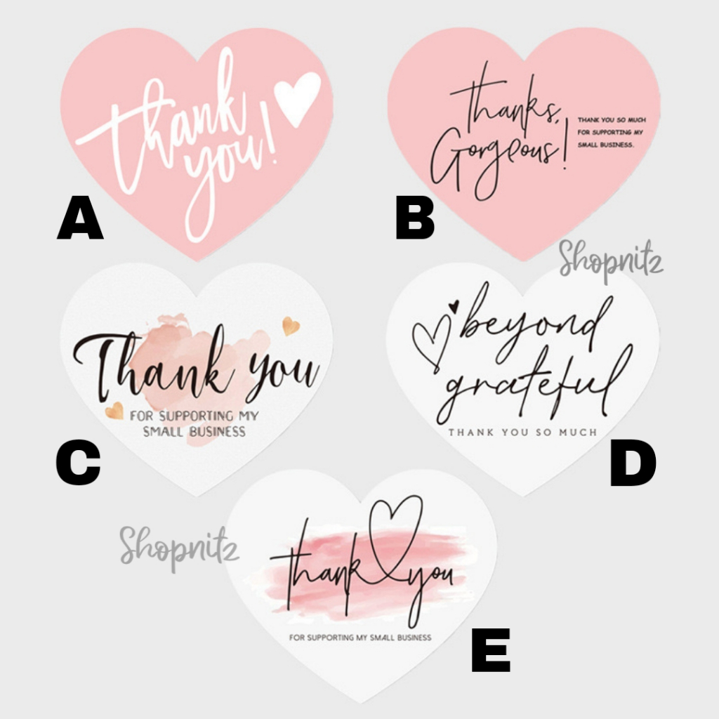 

HangTag Label Thank You LOVE Thank Gorgeous Beyond Grateful Hand Tag Souvenir 30 pcs