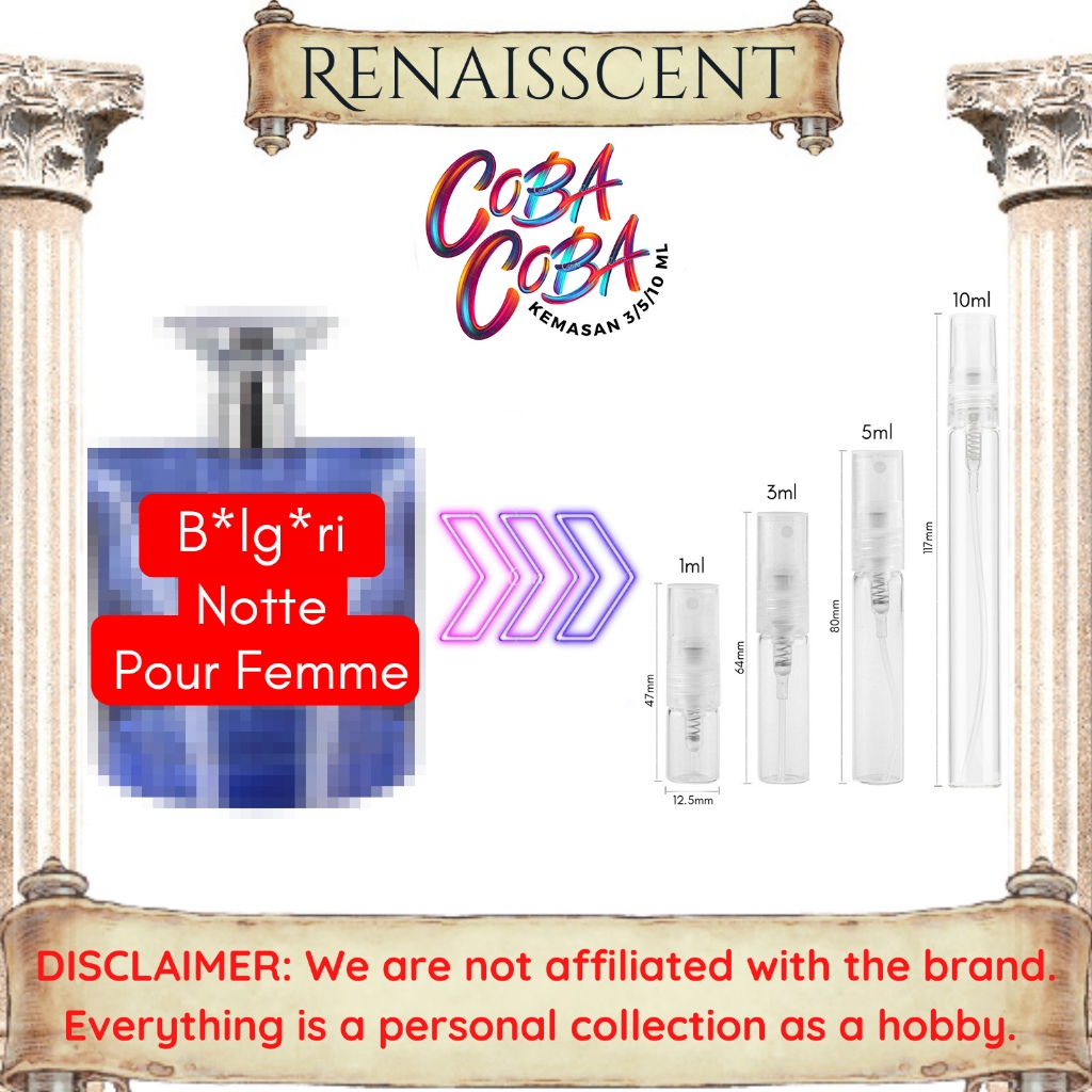Decant Parfum Original Bulgari BLV Notte Pour Femme EDT
