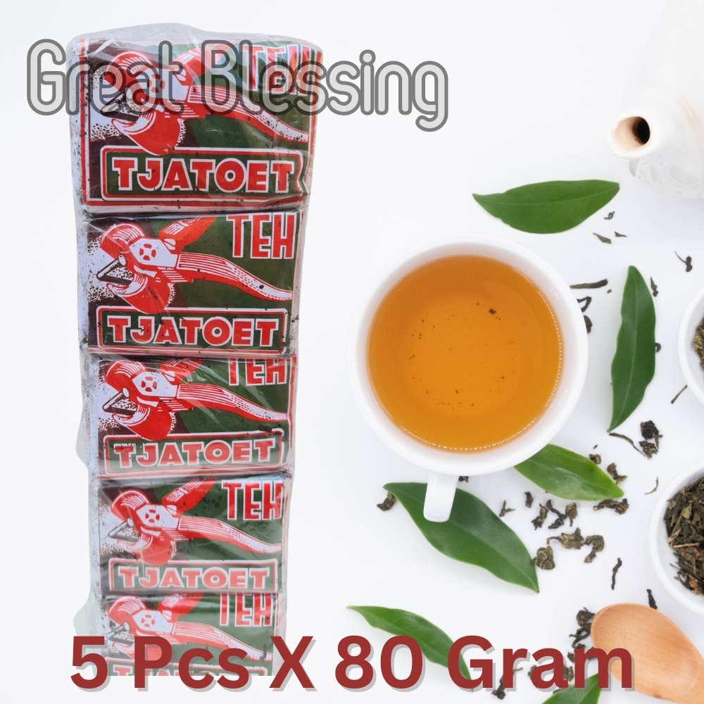 

[ 5 x 80 Gram ] Tjatoet Istimewa Jasmine Tea Bubuk 5 x 80Gram / SLOP / Teh Melati Tradisional Awur Tubruk Super Premium / 80 gr 80gr 80 gram / Hijau / 2Tang 2 Tang