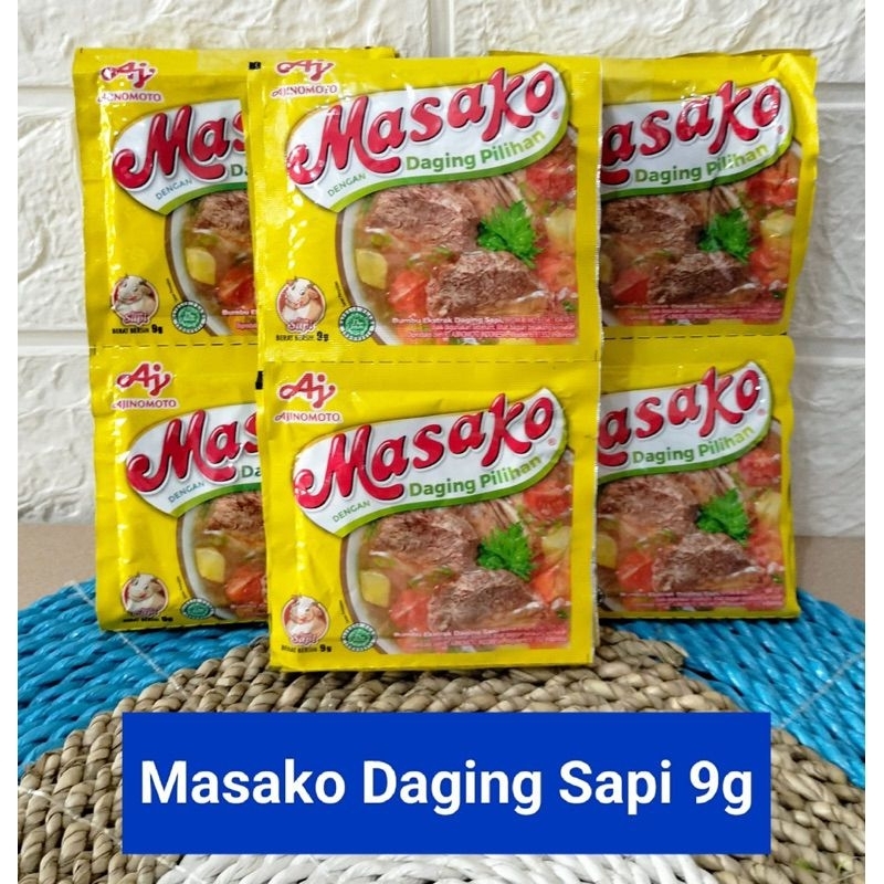 

Masako Bumbu Kaldu Penyedap Rasa Sapi dan rasa ayam Kemasan 8.5g (12pcs) new varian