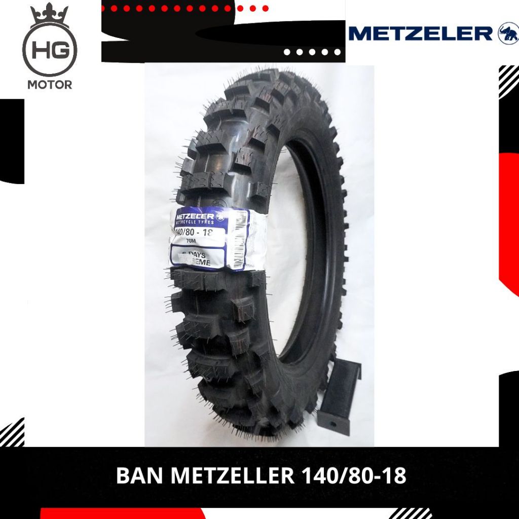 BAN MOTOR TRAIL IMPORT METZELLER MCE6 DE 140/80-18 70M 6 DAYS EXTREME SOFT RING 18