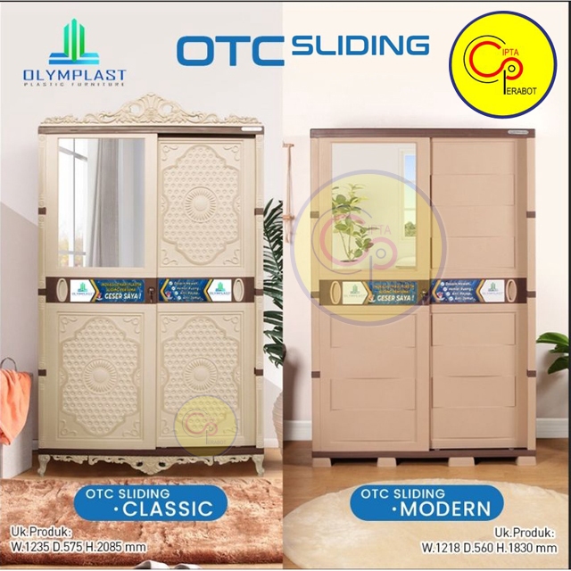 Lemari Slide OTC plastik Modern dan Classic Olymplast
