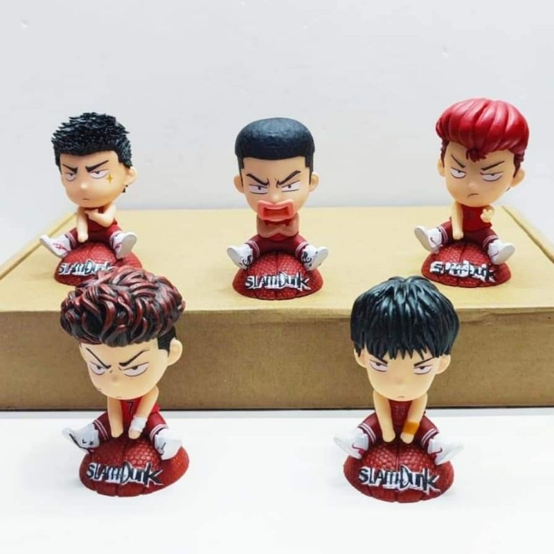 mainan static figure Shohoku slamdunk duduk shohoku sitting on the basket ball  statue Dijual satuan