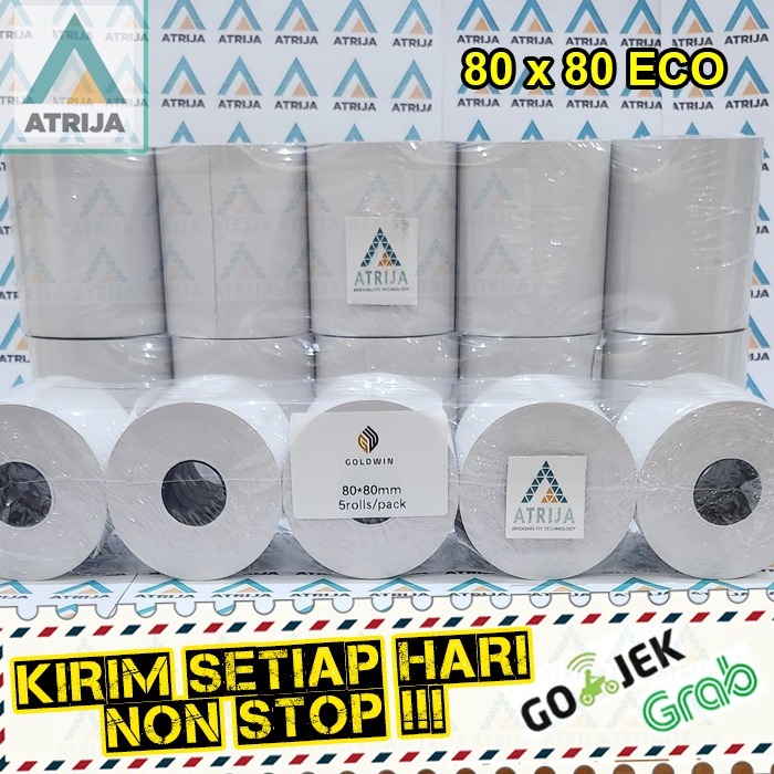 

Kertas Thermal Struk Kasir 80x80 Hitam Eco