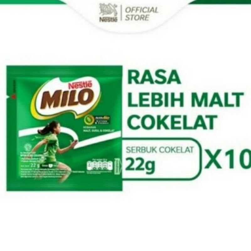 

Susu Milo renteng isi 10 saset 22g