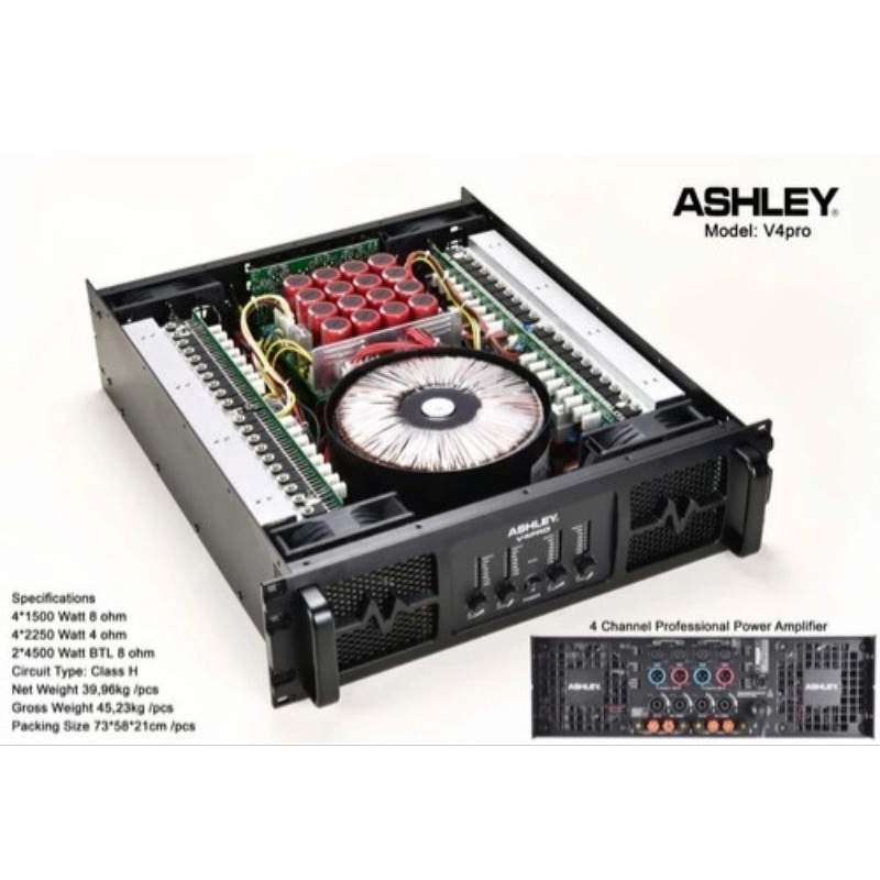 ASHLEY Power Amplifier V4PRO Original Ashley V4 PRO