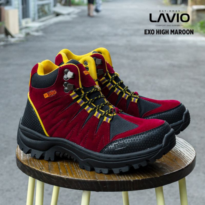 Sepatu Hiking Pria Gunung Mendaki Outdoor Lavio Exo High Safety Shoes Original