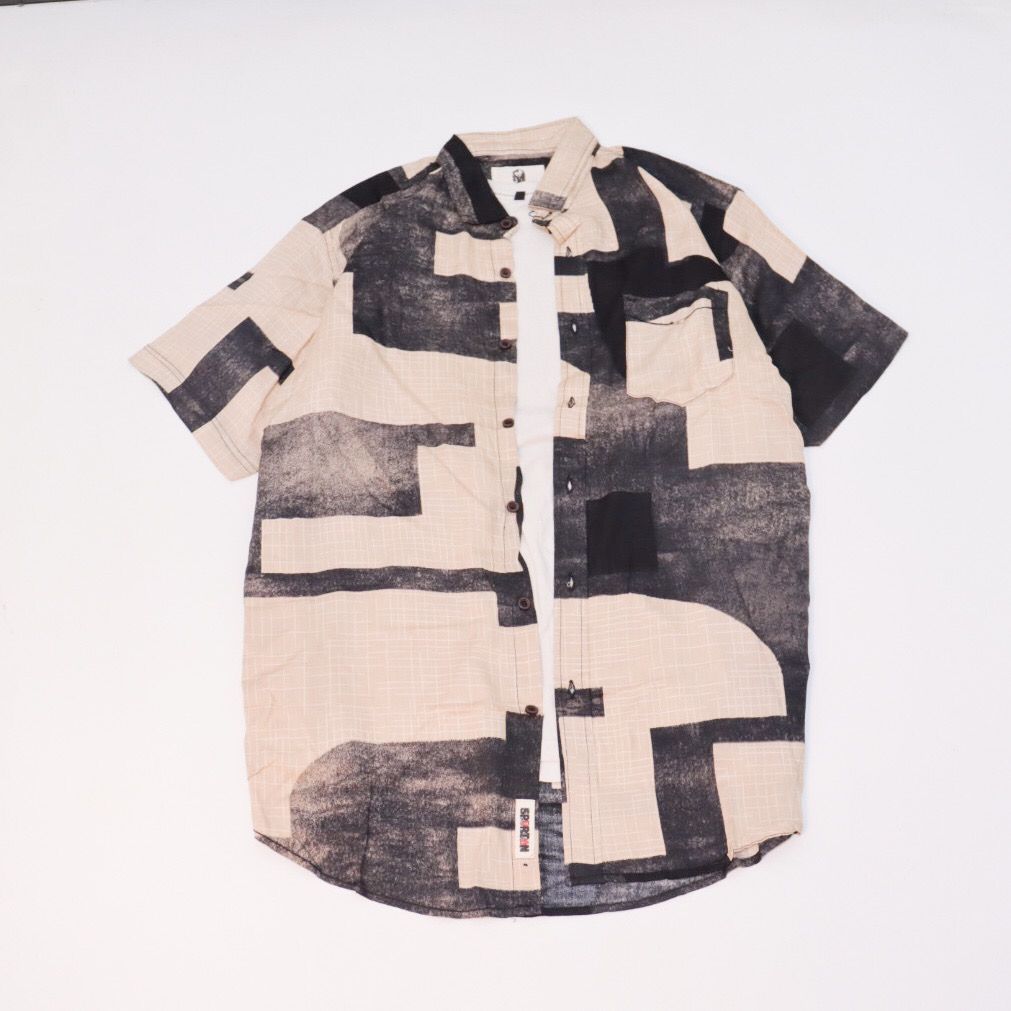 KEMEJA PRINTING BAHAN RAYON MOTIF ABSTRAK