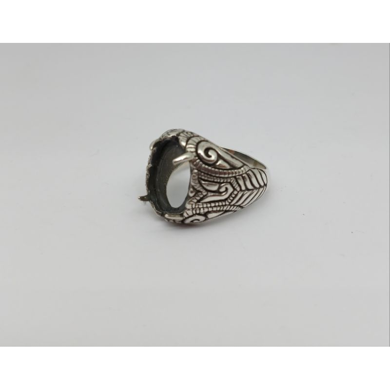 emban cincin perak pria size permata 10x14mm