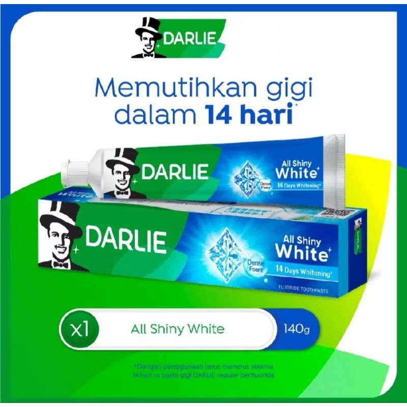 Darlie Odol Toothpaste All Shiny White Whitening Power Pasta Gigi 140 gr