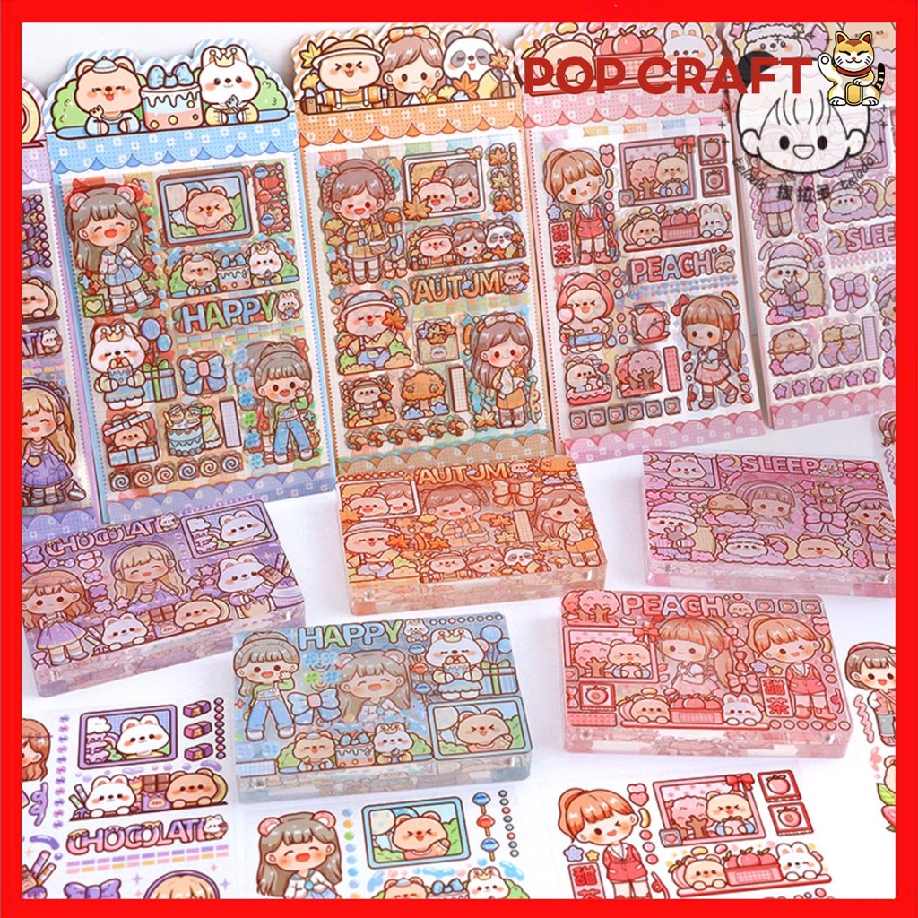 

PC Stiker Pack 5 Lembar Doudou Sauce Theme Color isi 5 Lembar Mainan Stiker Anak Mainan DIY TLD89