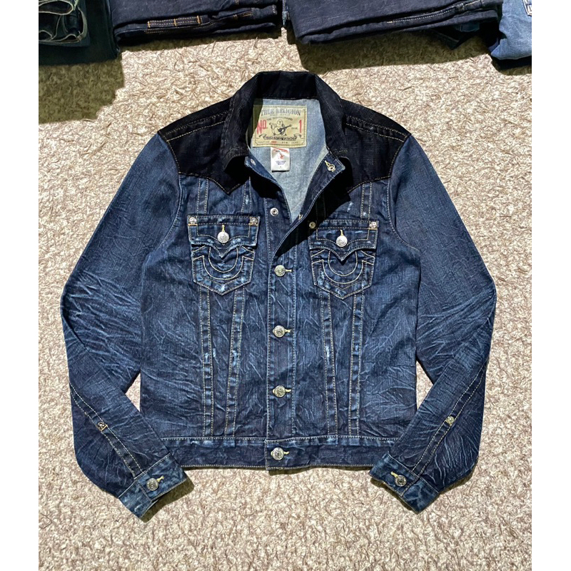 trucker jacket true religion jens mix corduroy rare