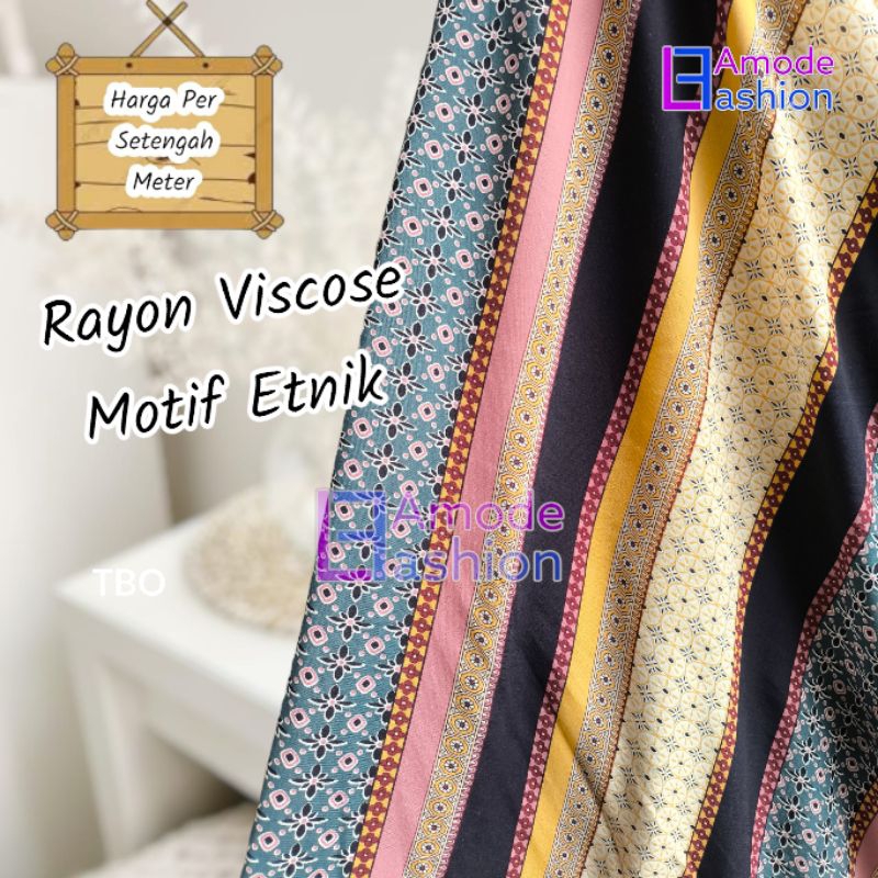 Kain Rayon Viscose Motif Etnik