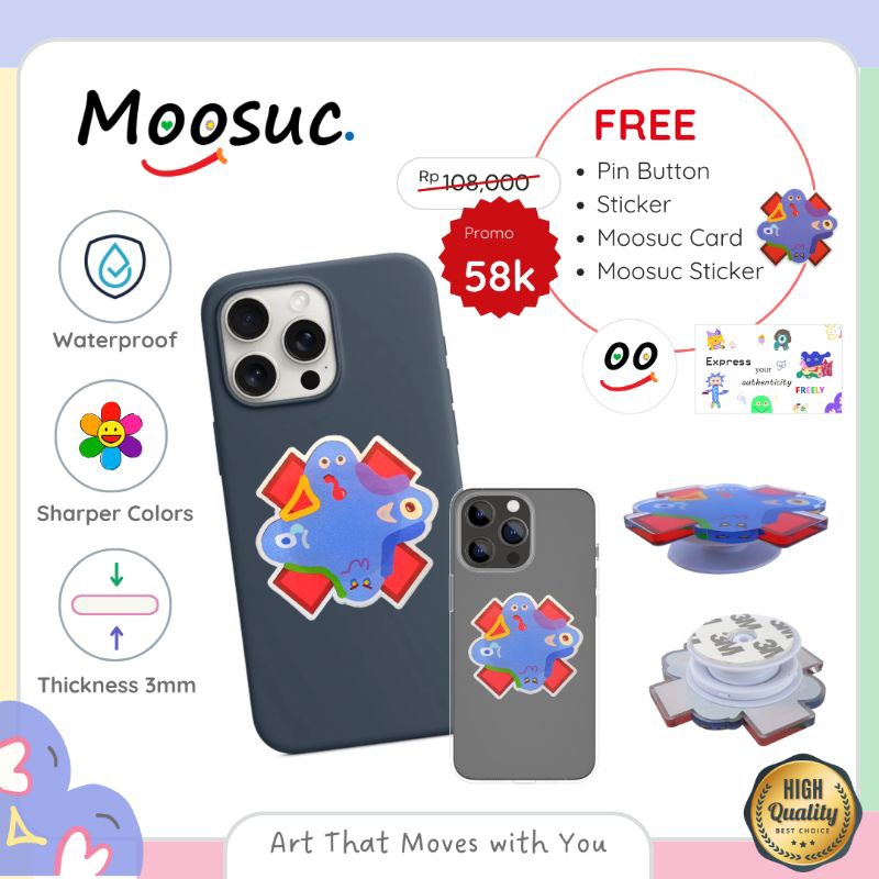 Moosuc - Wobble Pop Socket Acrylic