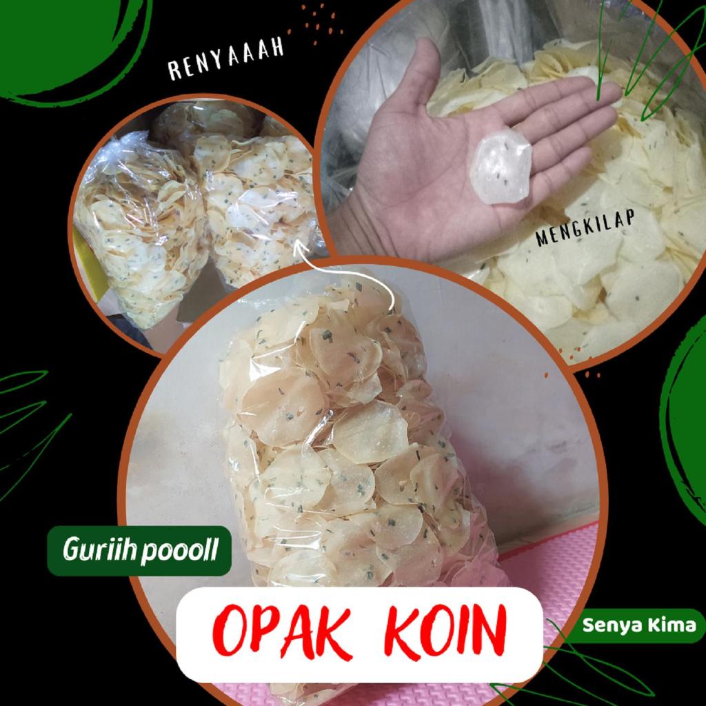 

Opak Koin Mentah Khas Wonosobo Kucai Seger Keripik untuk diGoreng Gurih Renyah Murah Snacks