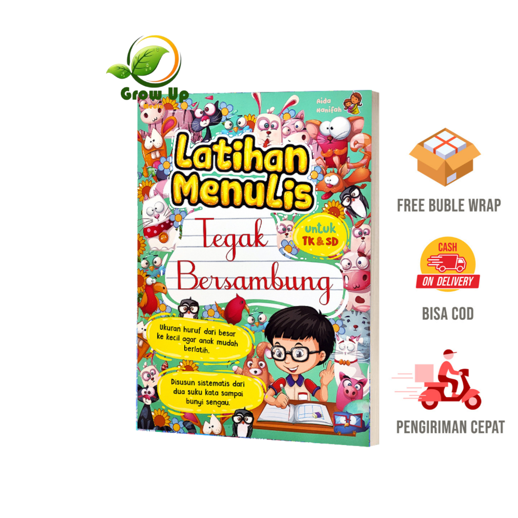 Buku Belajar Menulis Latihan Menulis Tegak Bersambung Untuk TK & SD