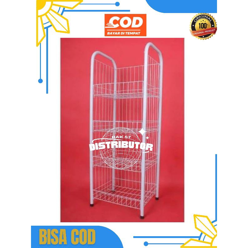 PROMO Rak Chiki Susun 4 Serbaguna / Rak Keranjang Snack / Rak Snack Susun 4 / Rak Snack Dagangan