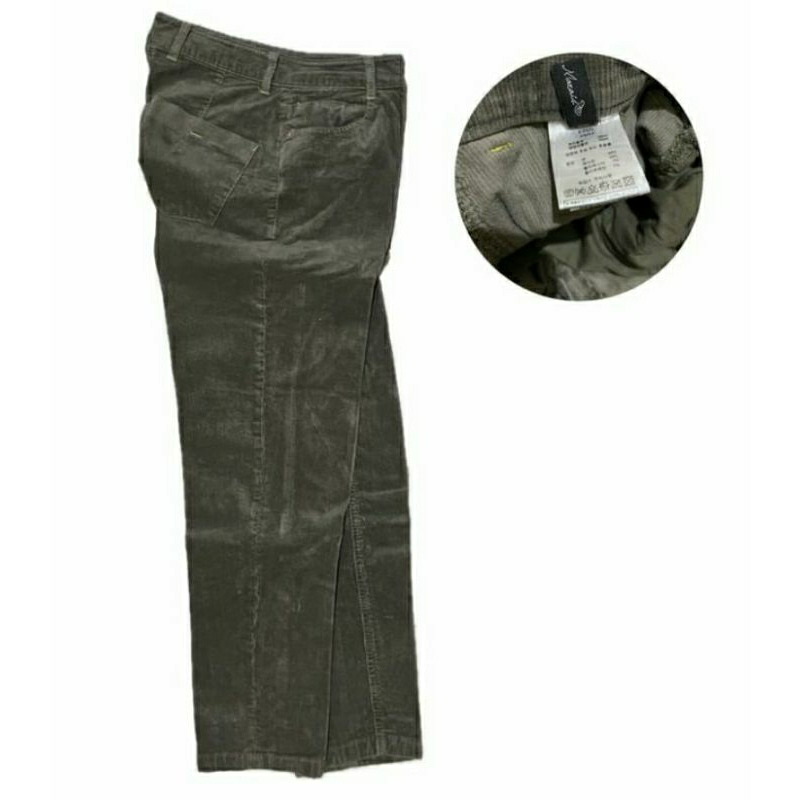 celana corduroy hijau