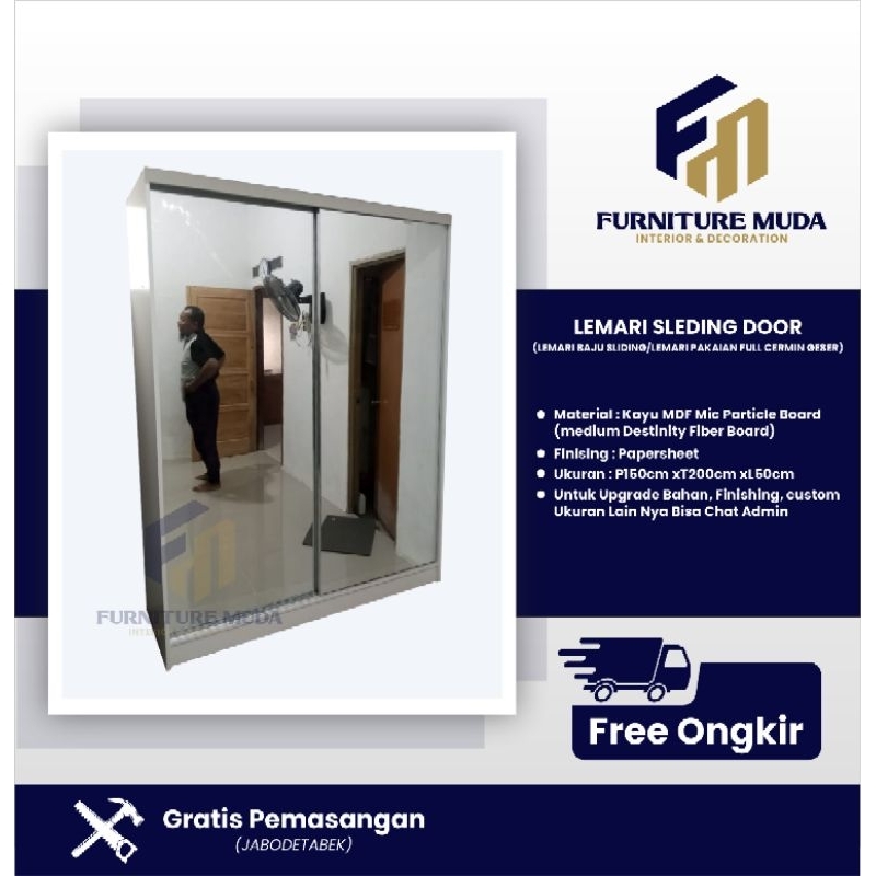 LEMARI PAKAIAN SLIDING/LEMARI PAKAIAN SLEDING/LEMARI SLIDING CUSTOM
