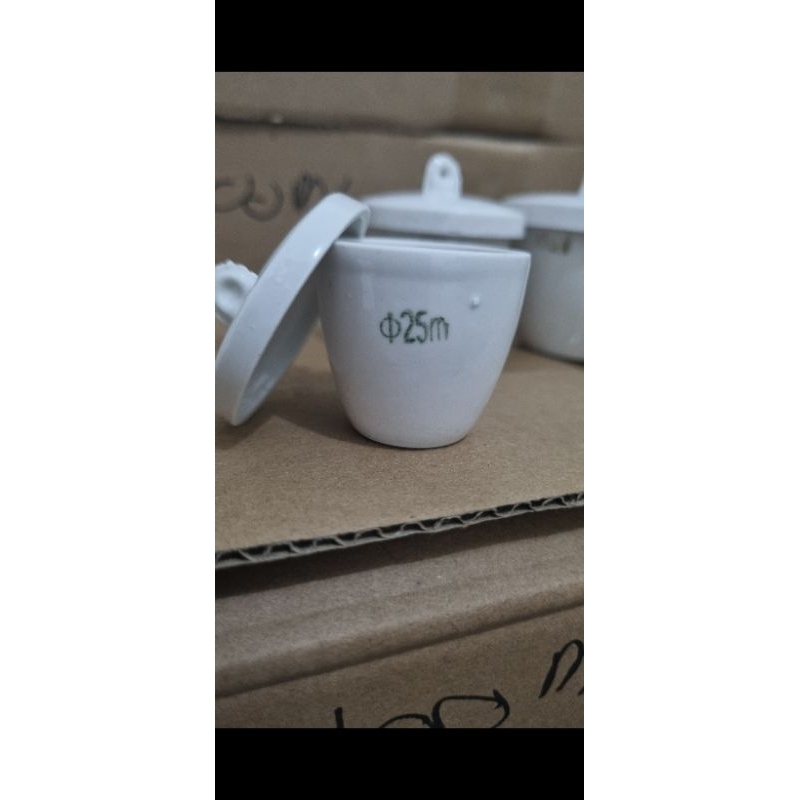 Cawan porcelain / crucible porcelain 25 ml