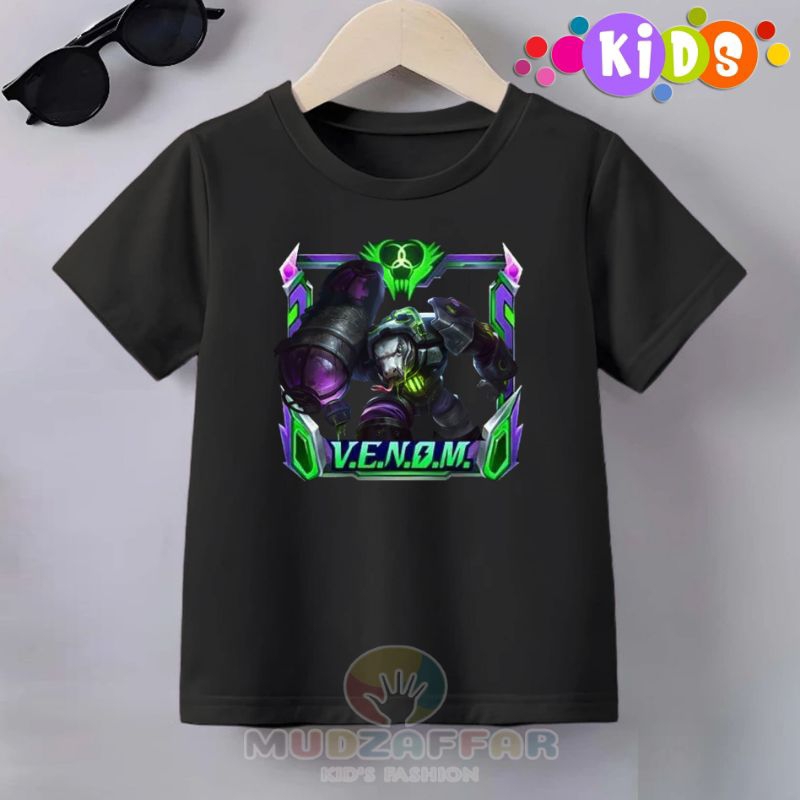BAJU KAOS ANAK VENOM SQUAD MLBB KAOS ANAK KARAKTER VENOM SQUAD